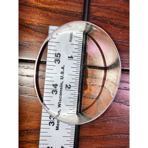 Textured Silver-Tone Cylinder Bangle 3 Inch Wide Bracelet! - Picture 7 of 8